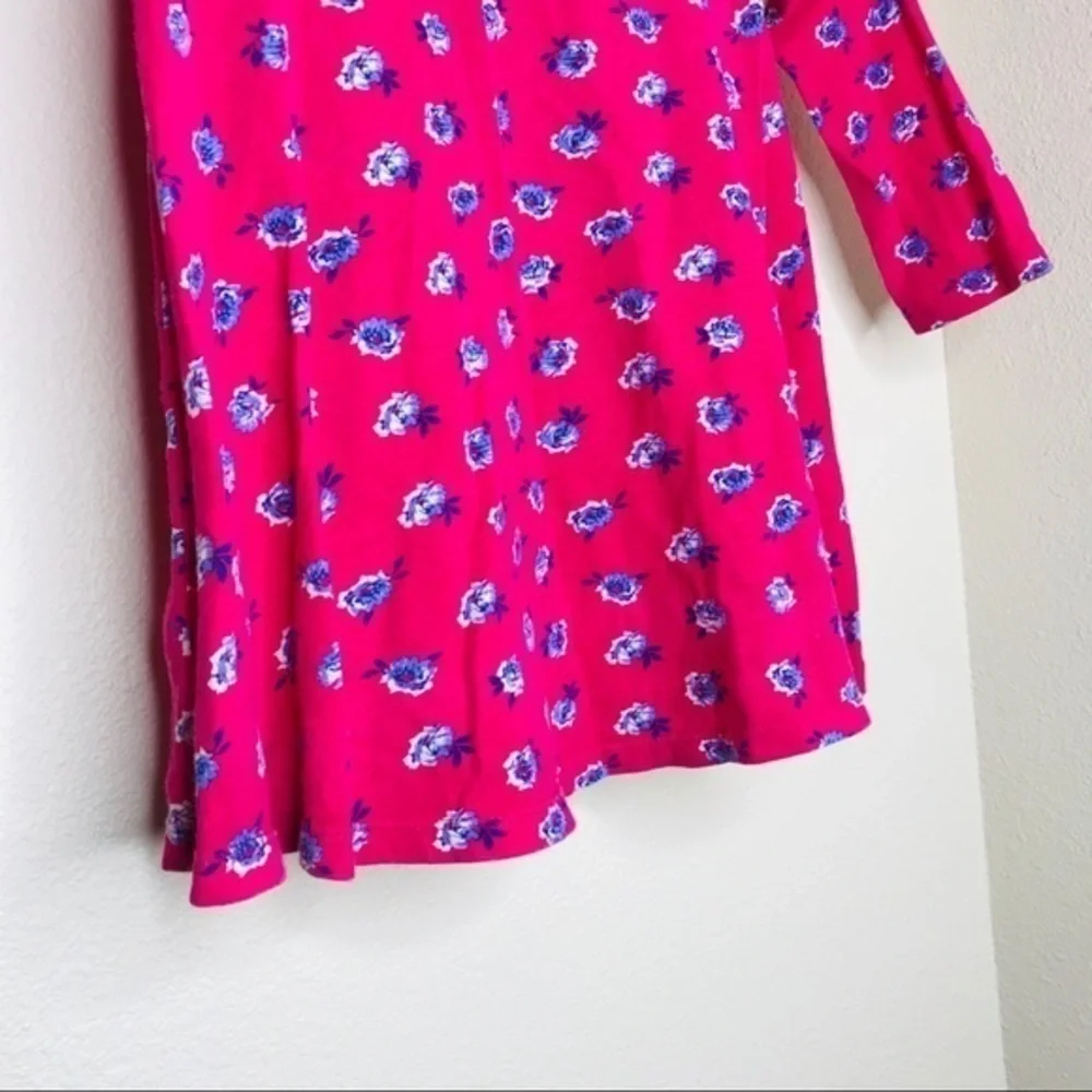 𝅺old Navy Pink with Purple Flower Cotton Dress